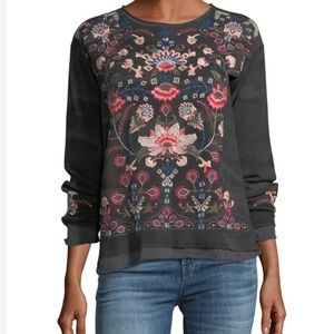 Johnny Was Nindi Embroidered Thermal Pullover, sz small